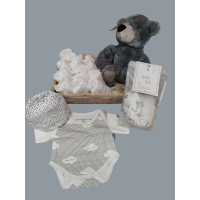 kraam cadeau grijs / wit